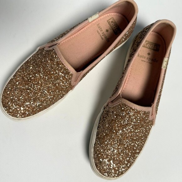 Kate Spade x Keds Women’s Triple Decker Pink Glitter Sneakers – EU 37 / US 6.5 – - Picture 5 of 10